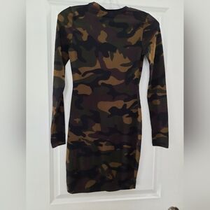 Camouflage Long Sleeve Dress